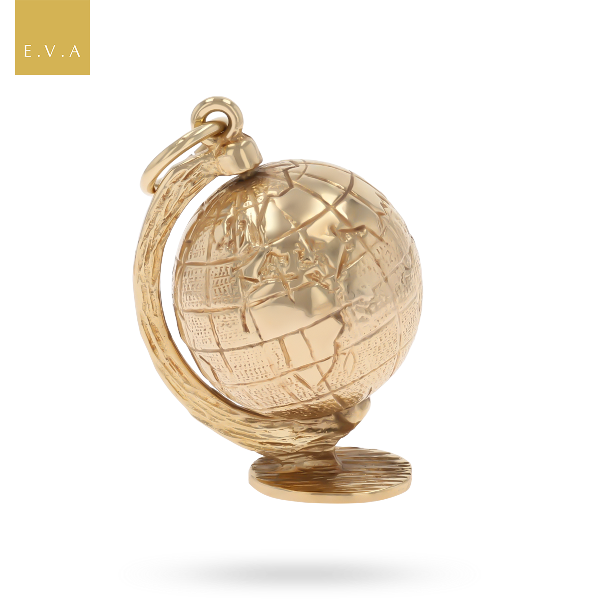 9ct Yellow Gold Moveable Globe Pendant