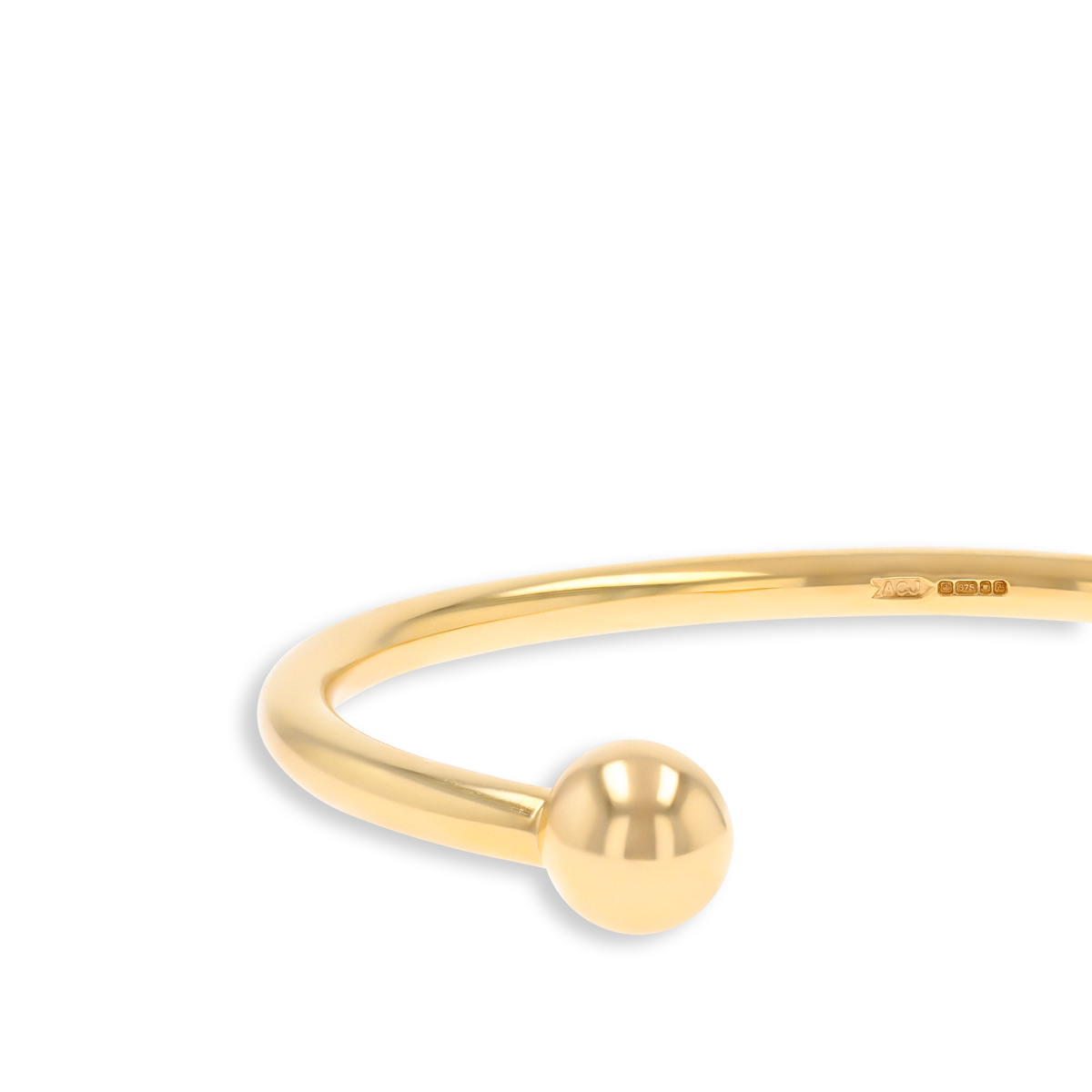 9ct Yellow Gold 4mm Solid Torque Bangle