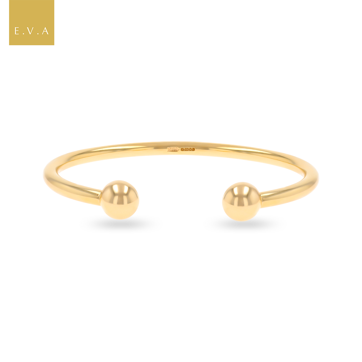 9ct Yellow Gold 4mm Solid Torque Bangle