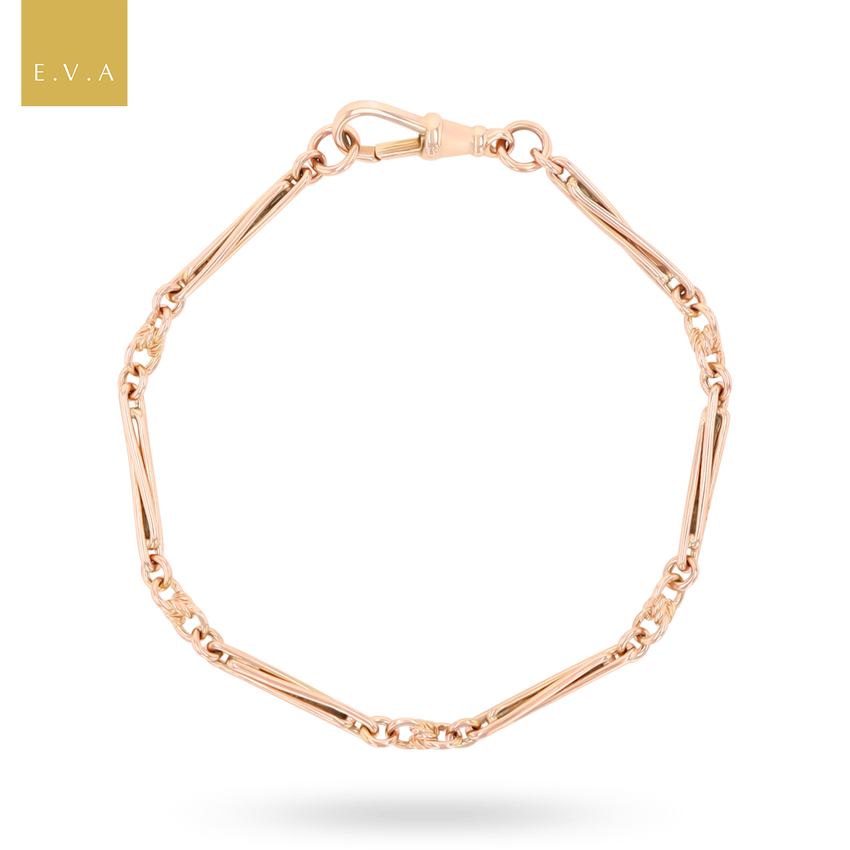 9ct Rose Gold Interlocking Lover’s Knot Link Bracelet
