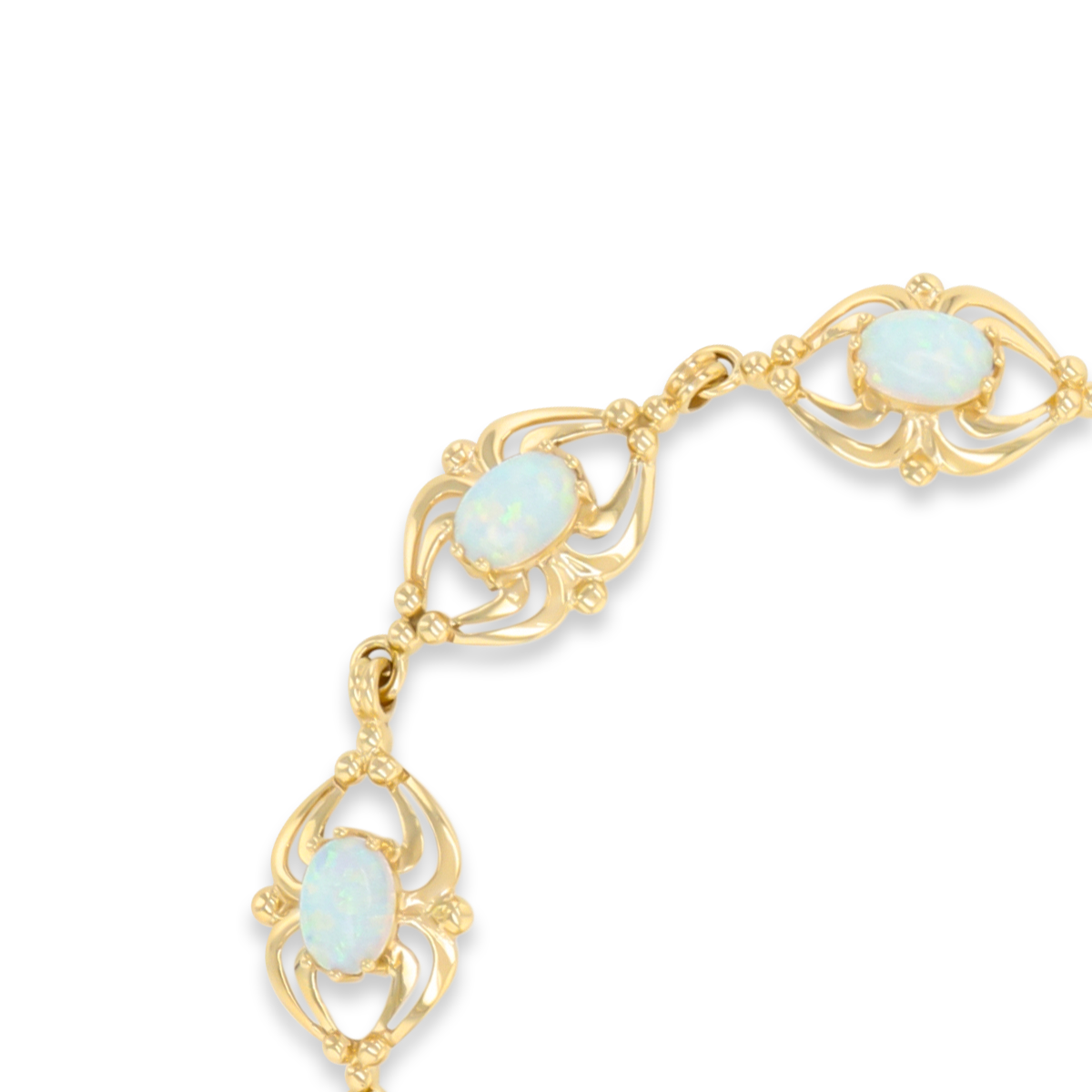 9ct Yellow Gold "Synthetic" Opal Openwork Bracelet