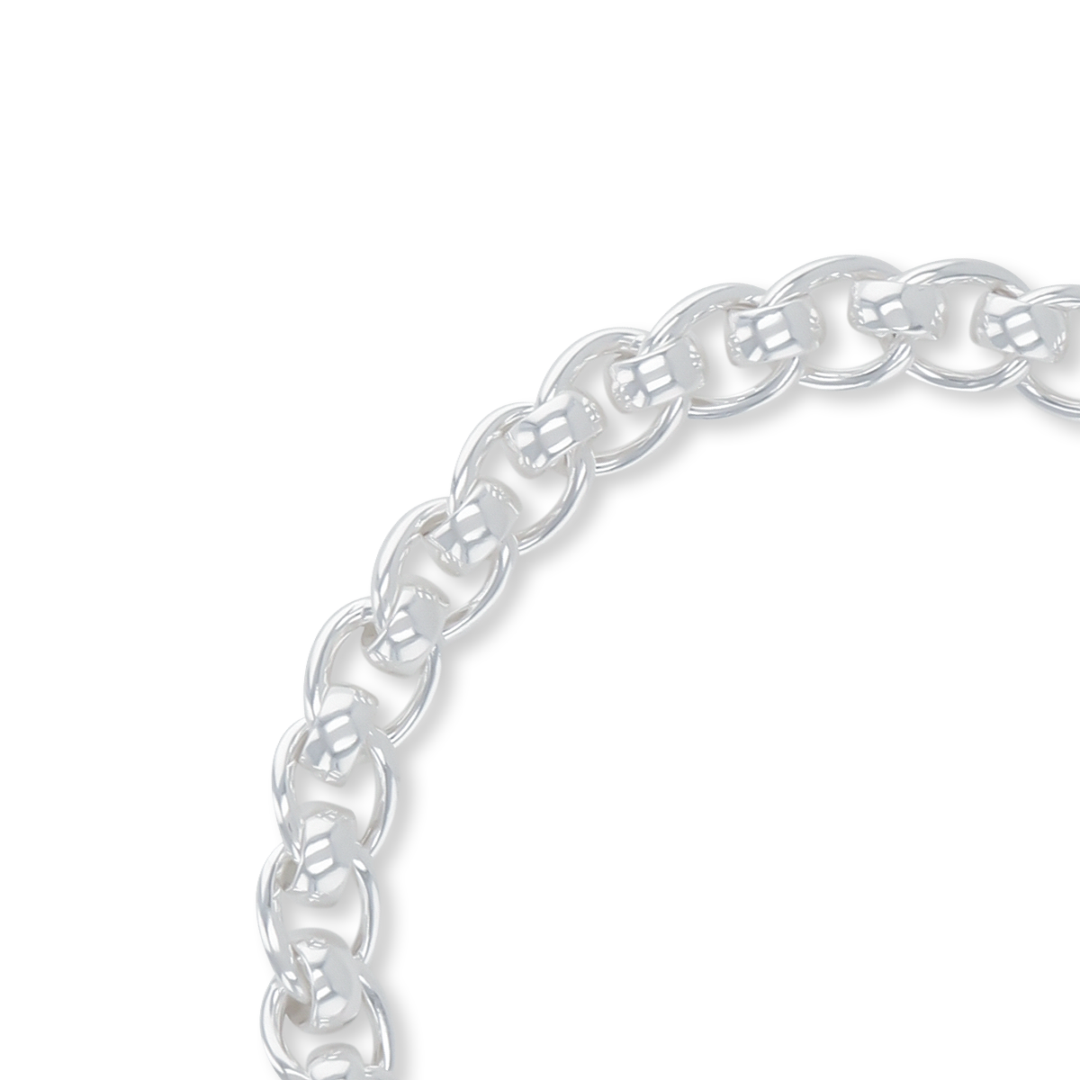 Sterling Silver Chunky Rollerball Link Bracelet
