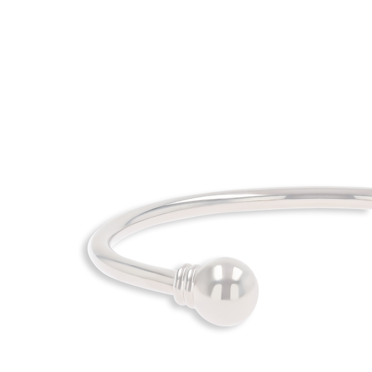 Sterling Silver Plain Solid Torque Baby Bangle