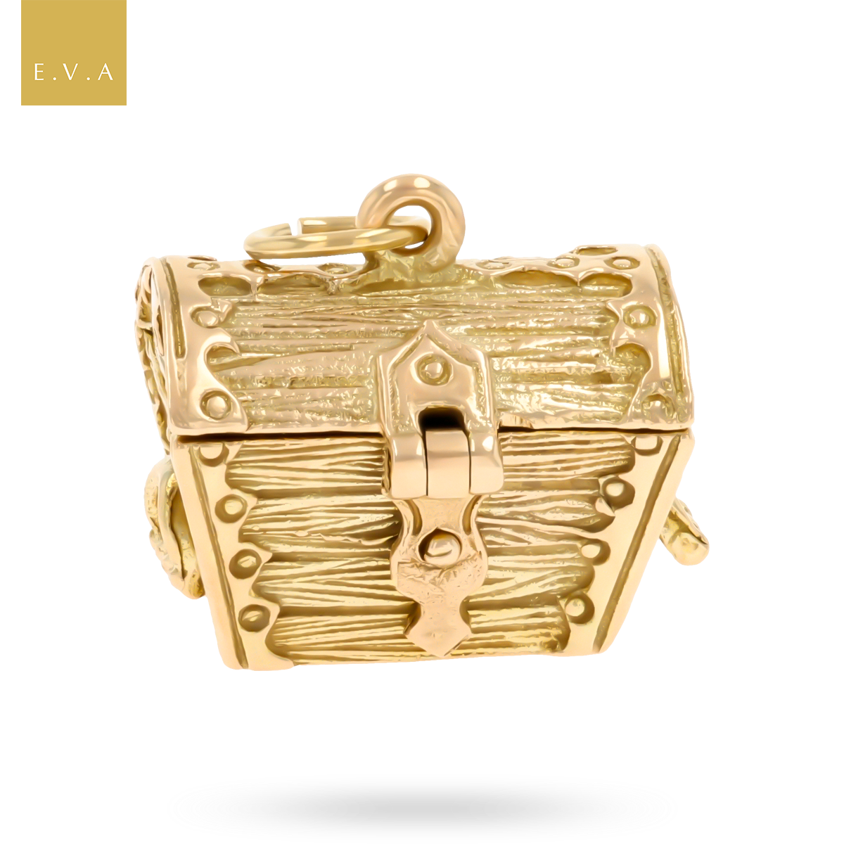 9ct Yellow Gold Treasure Chest Opening Charm By Georg Jensen