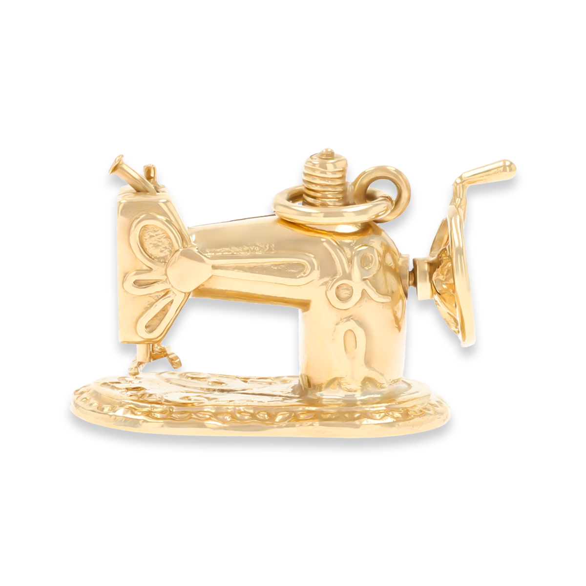 9ct Yellow Gold Large Sewing Machine Charm