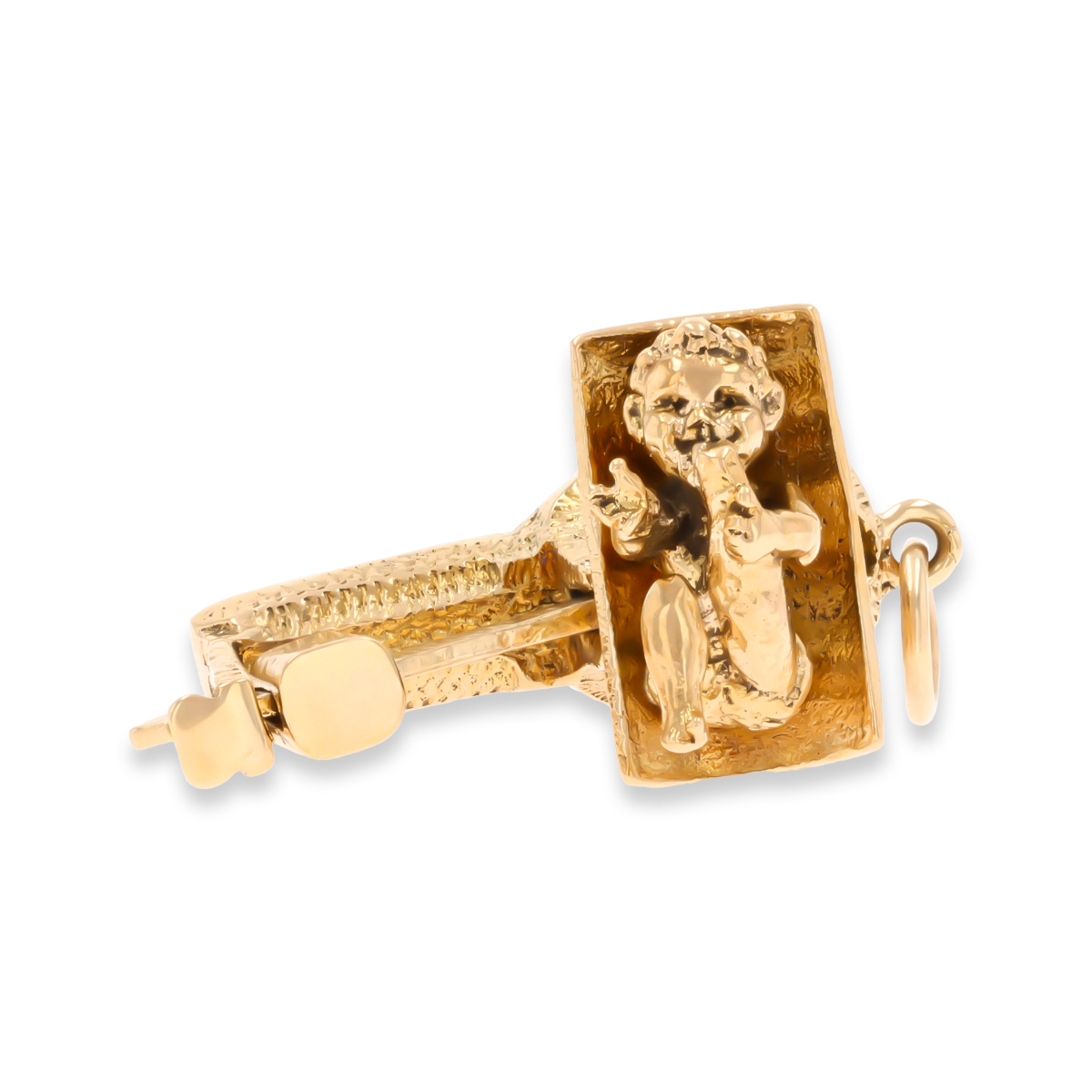 9ct Yellow Gold Moveable Baby On Scales Charm
