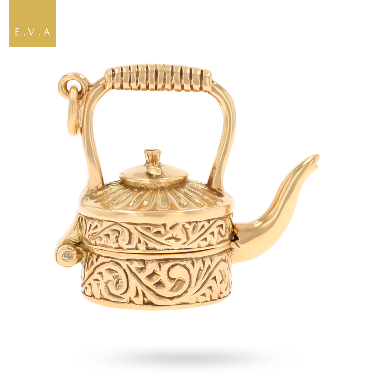 9ct Yellow Gold Kettle Opening Charm