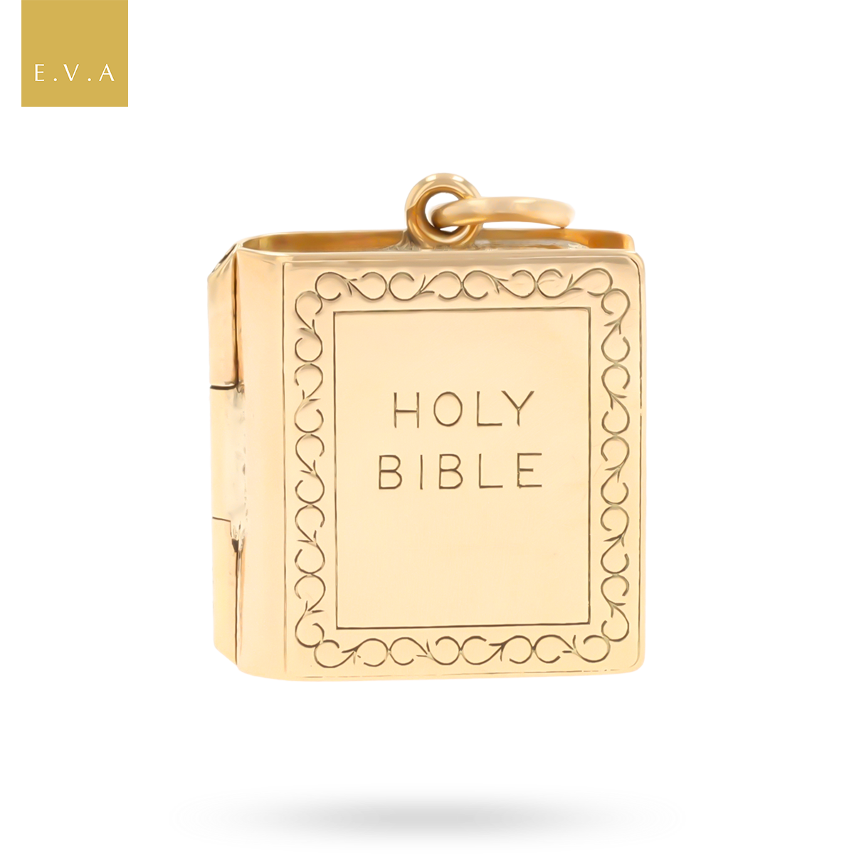 9ct Yellow Gold Holy Bible Charm By Georg Jensen