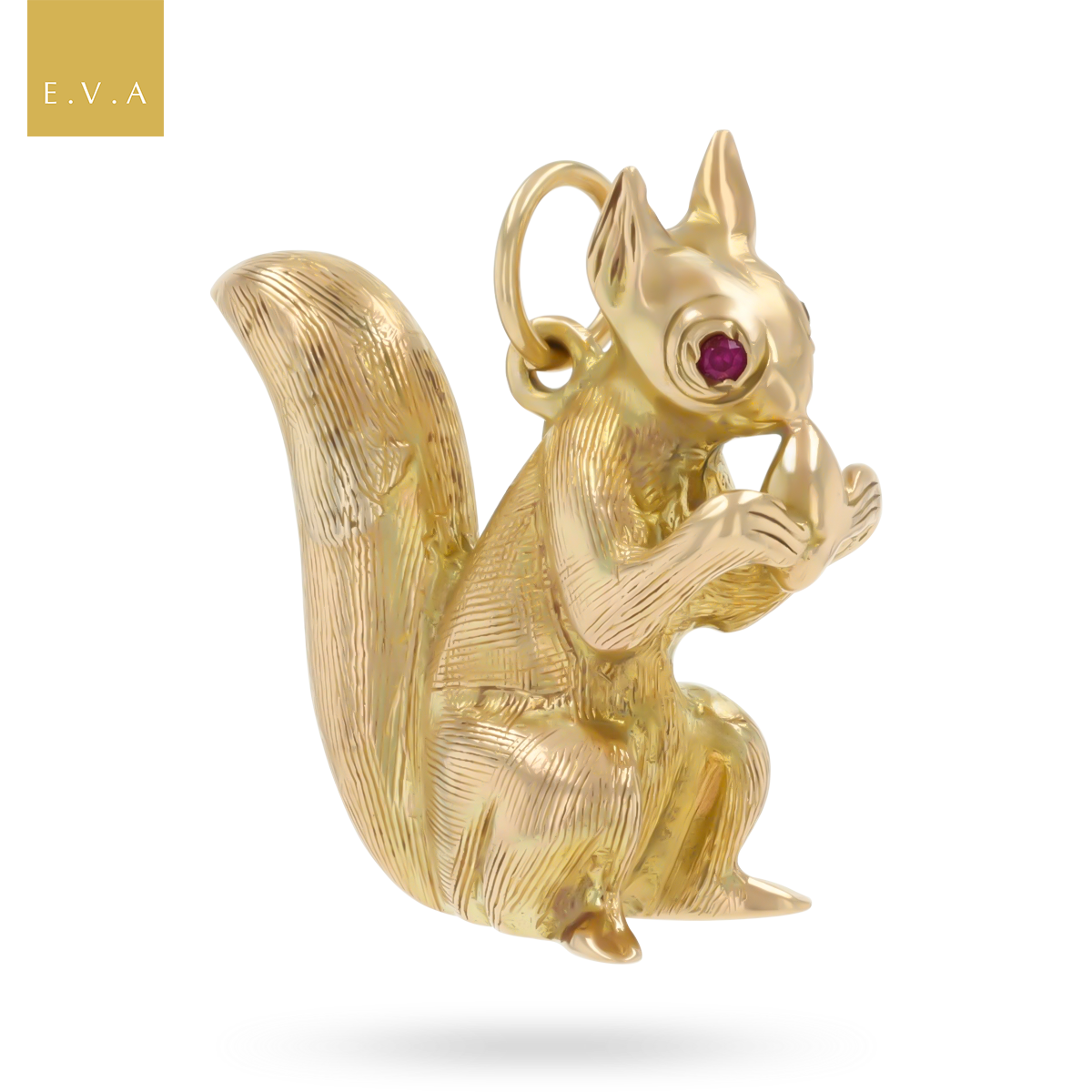 9ct Yellow Gold Squirrel Charm By Georg Jensen
