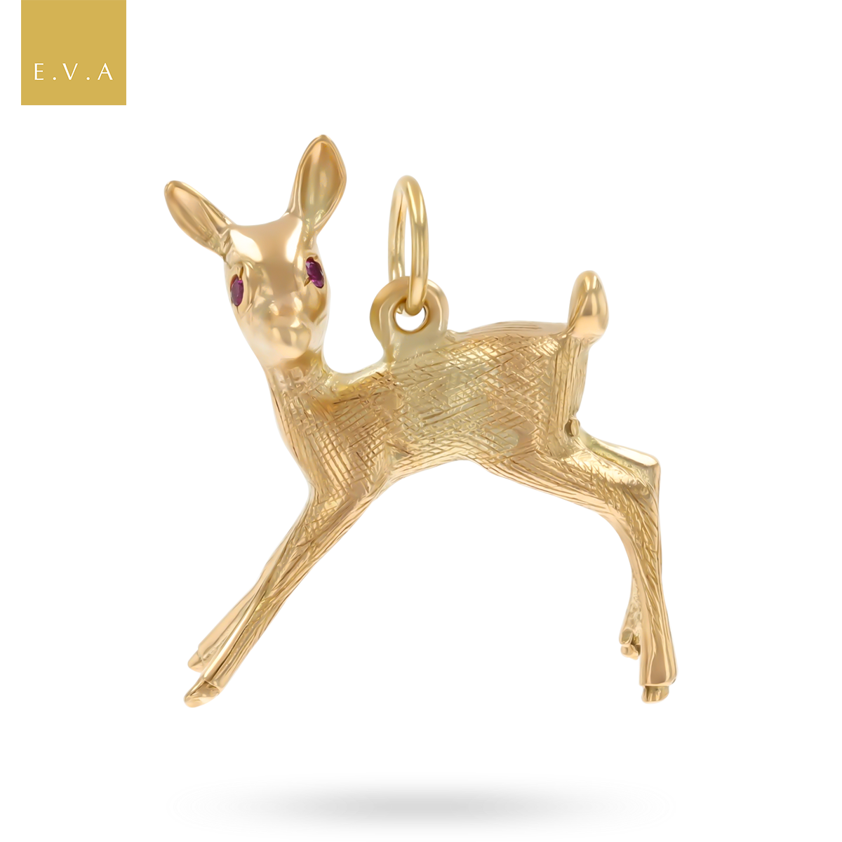 9ct Yellow Gold Deer Fawn Charm By Georg Jensen