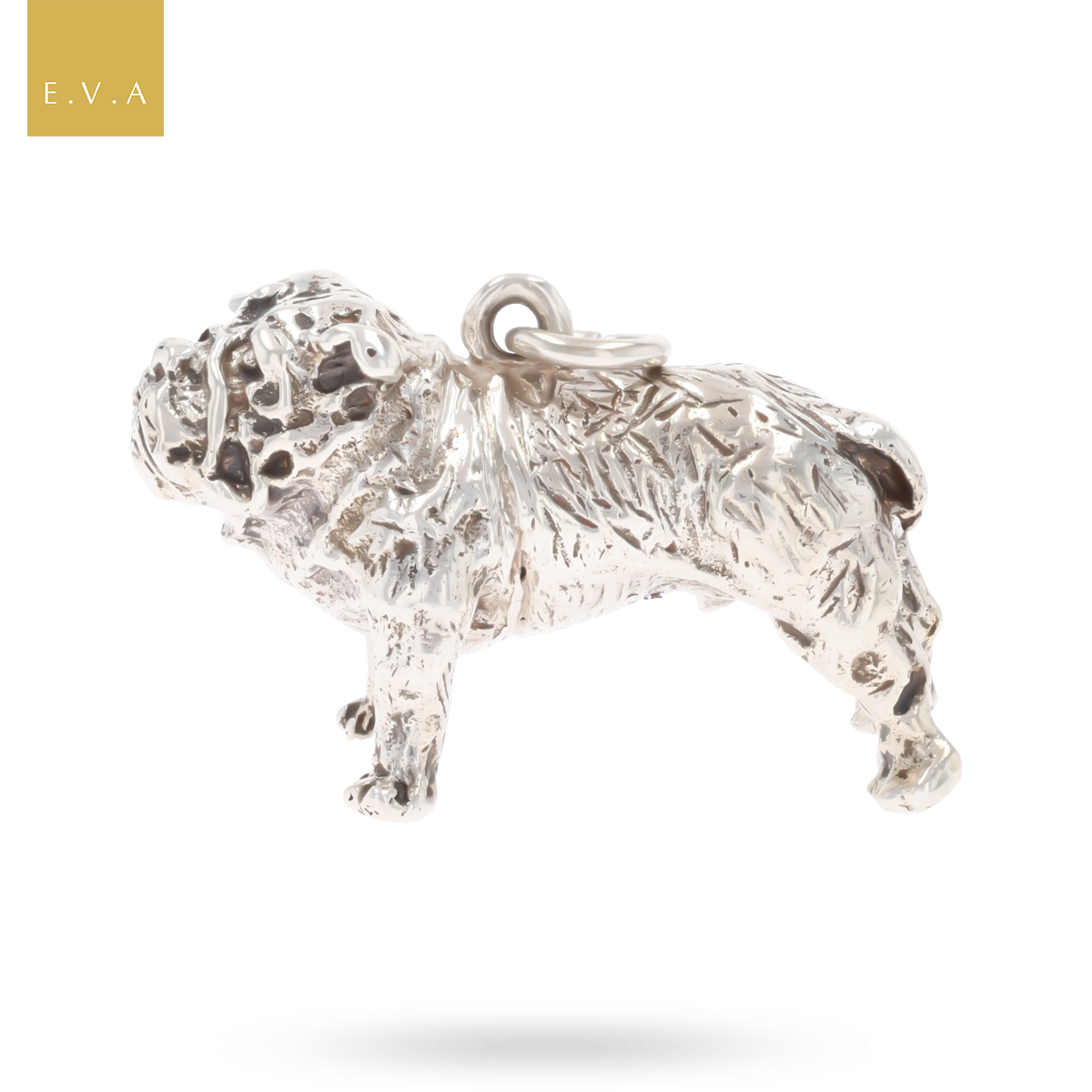 Sterling Silver Solid Bulldog Charm