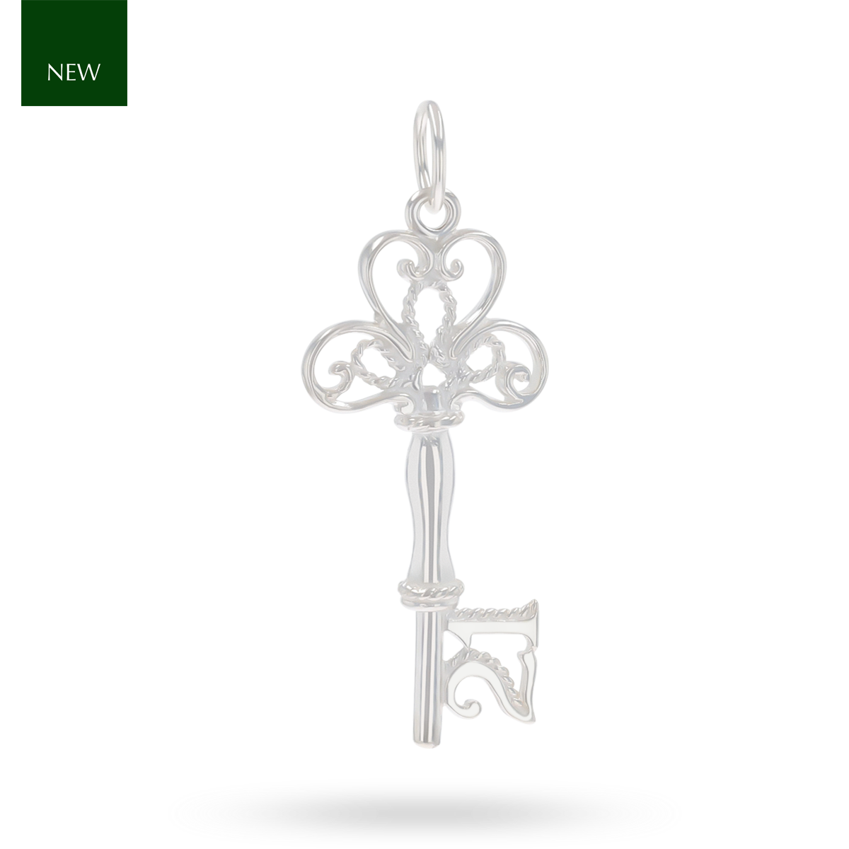 Sterling Silver Fancy 21st Key Charm