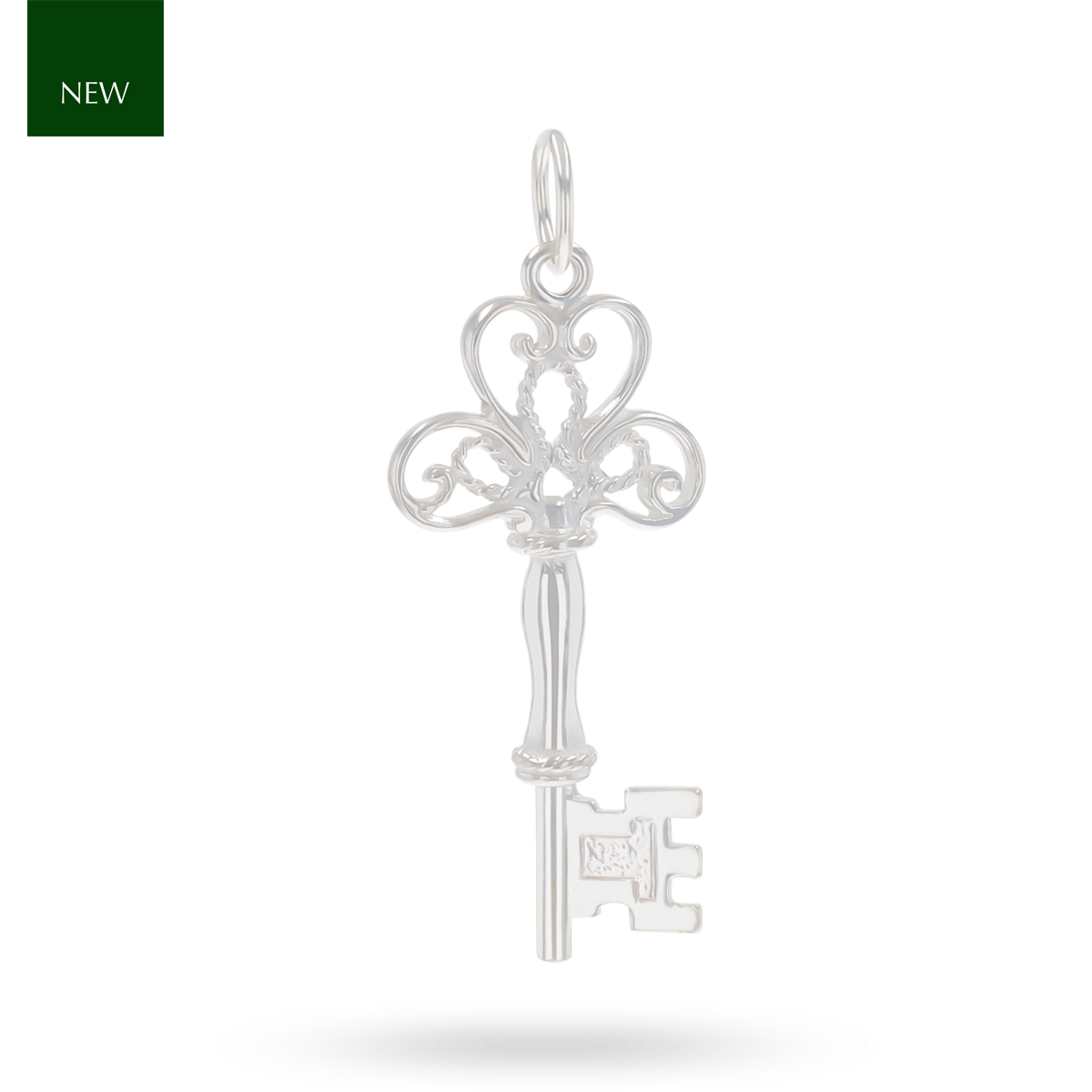 Sterling Silver Fancy Key Charm