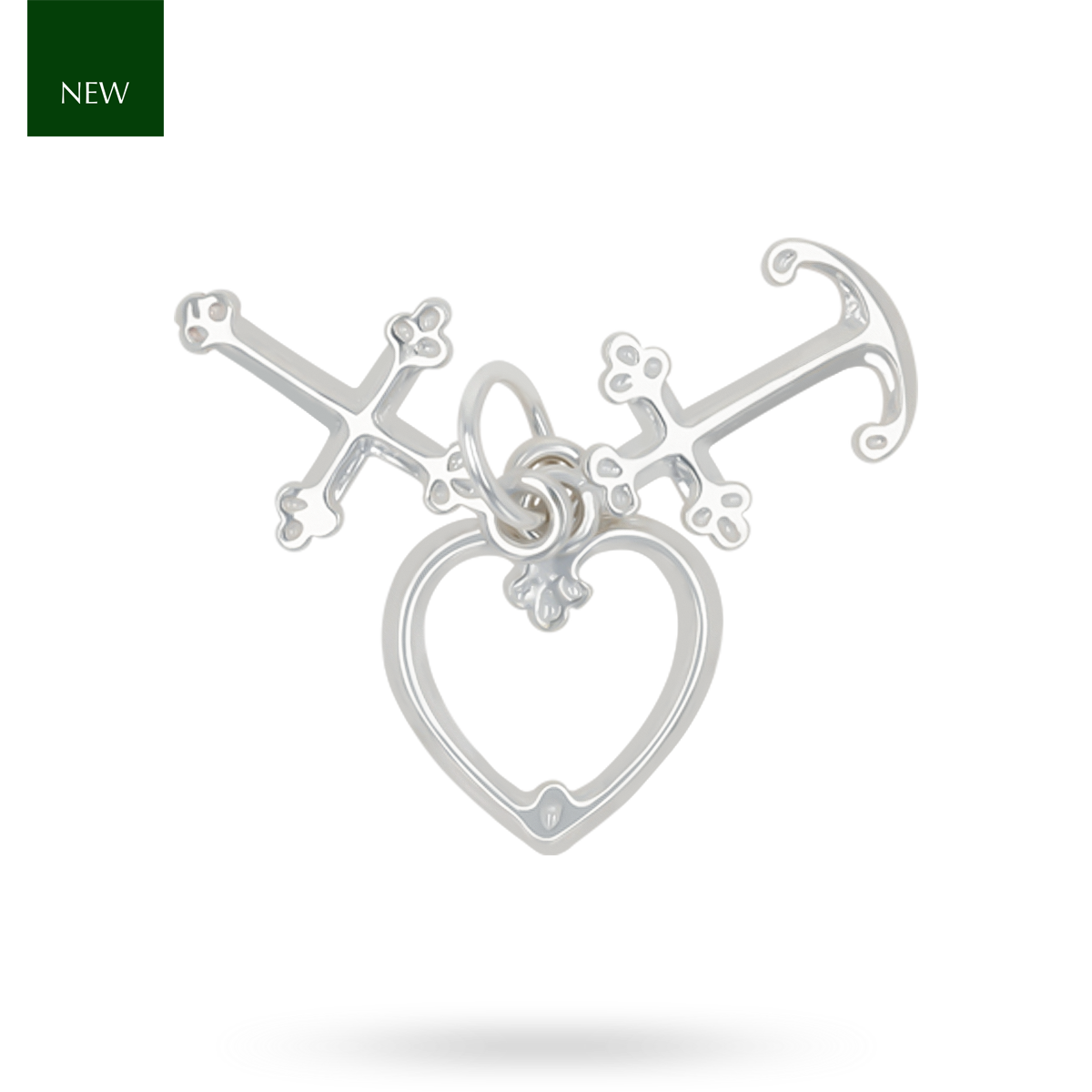 Sterling Silver Faith, Hope & Charity Charm