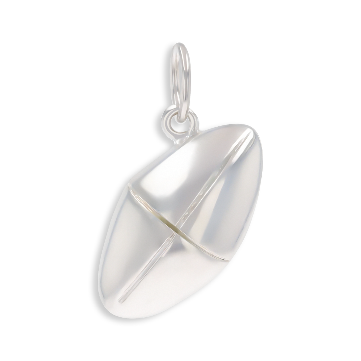 Sterling Silver Rugby Ball Charm