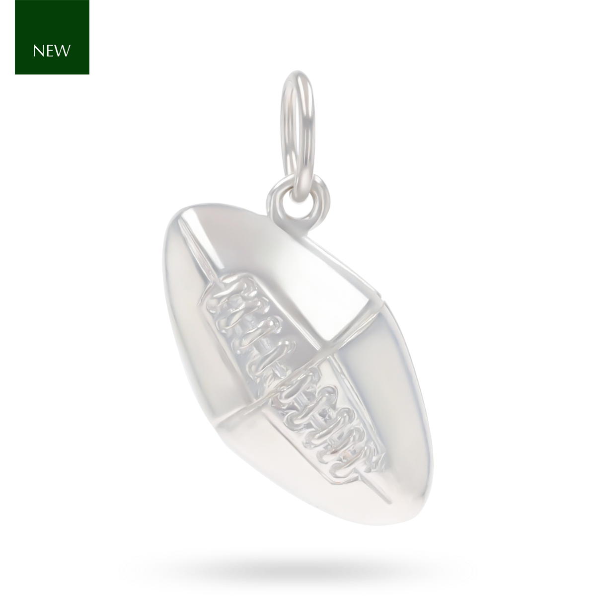 Sterling Silver Rugby Ball Charm