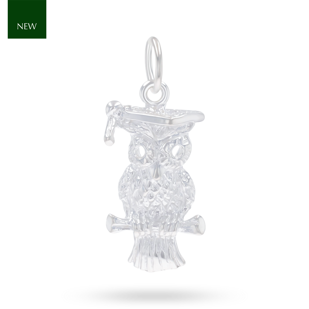 Sterling Silver Wise Old Owl Charm