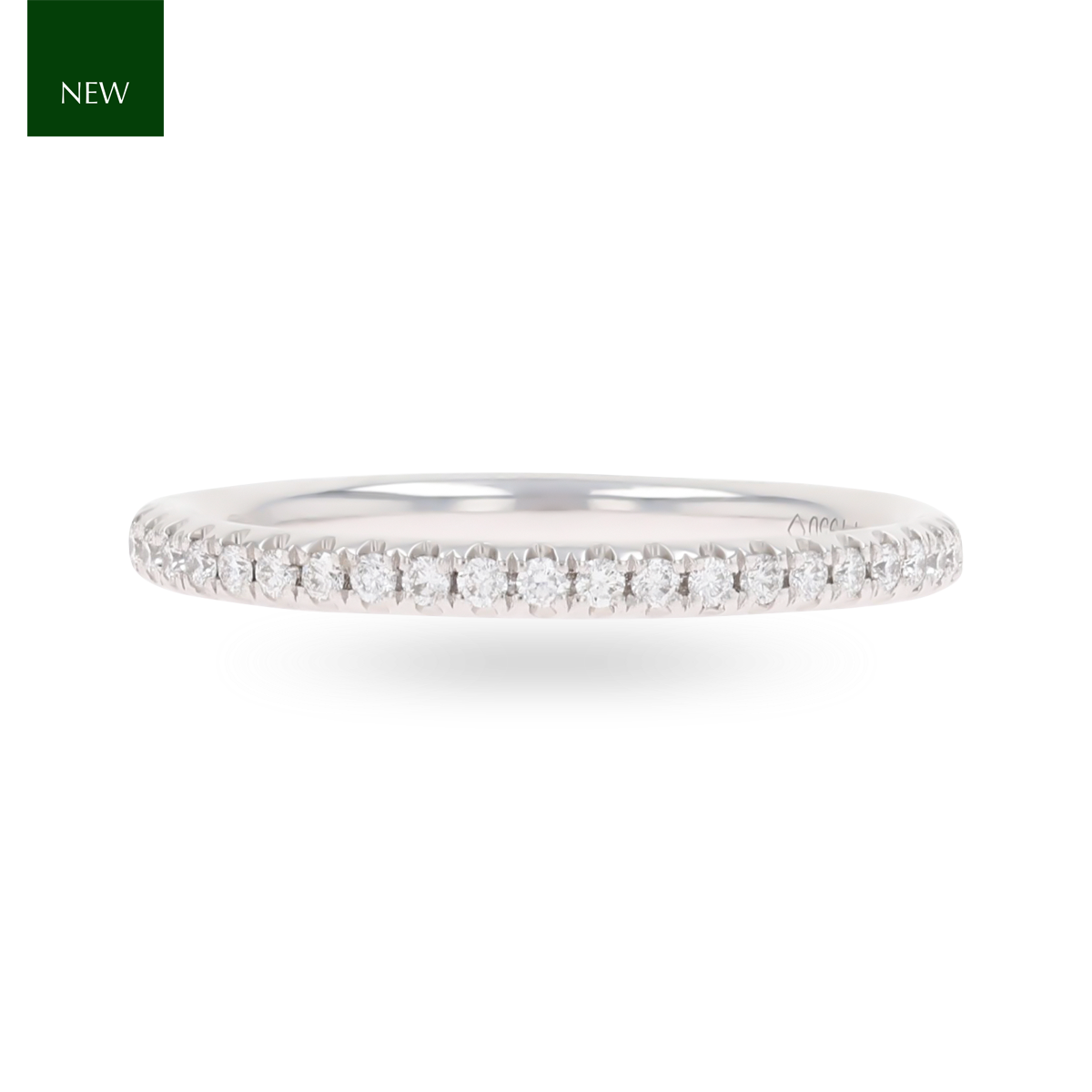 Platinum 0.17cts Round Brilliant Cut Diamond Half Eternity Ring