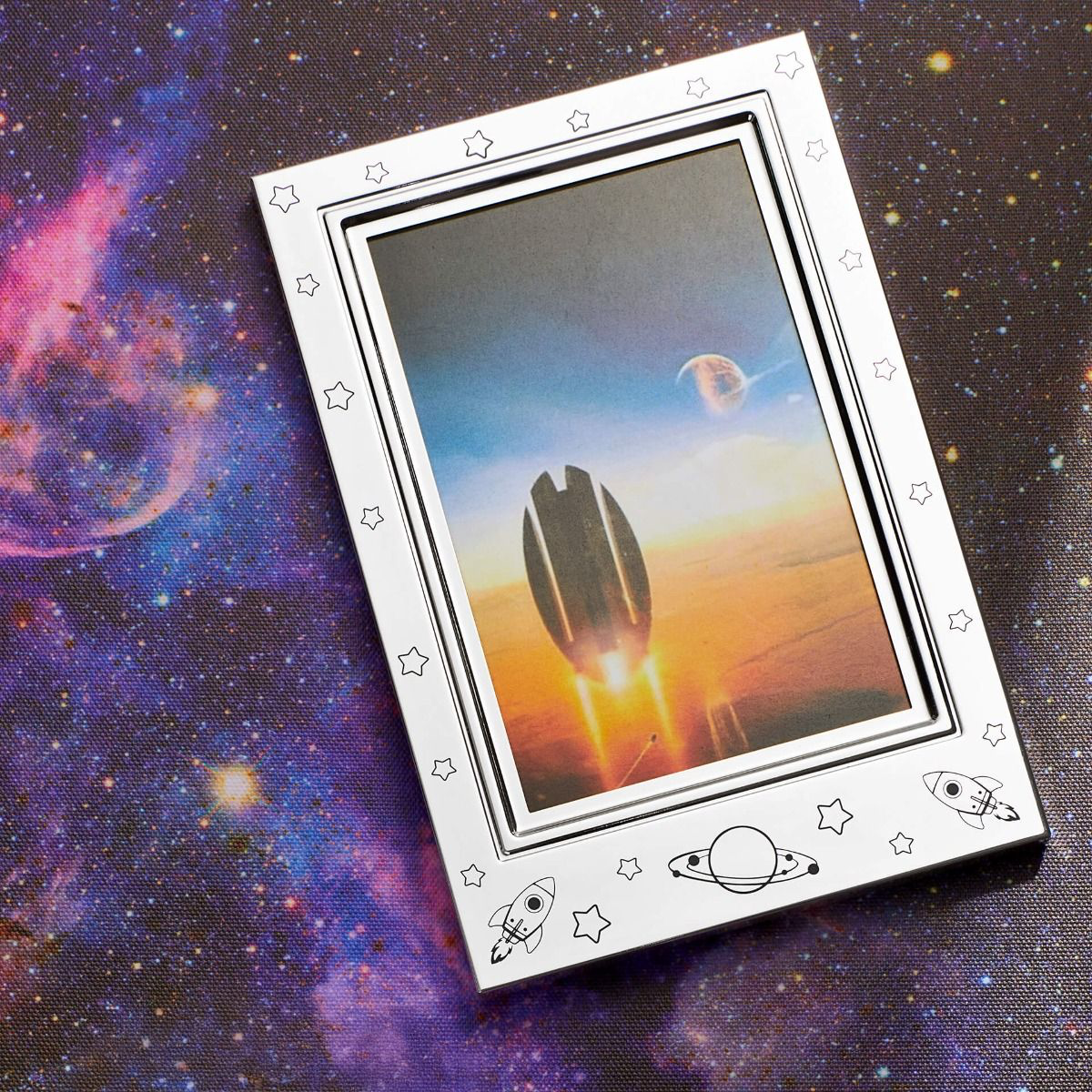 Silver Plated Space Photo Frame