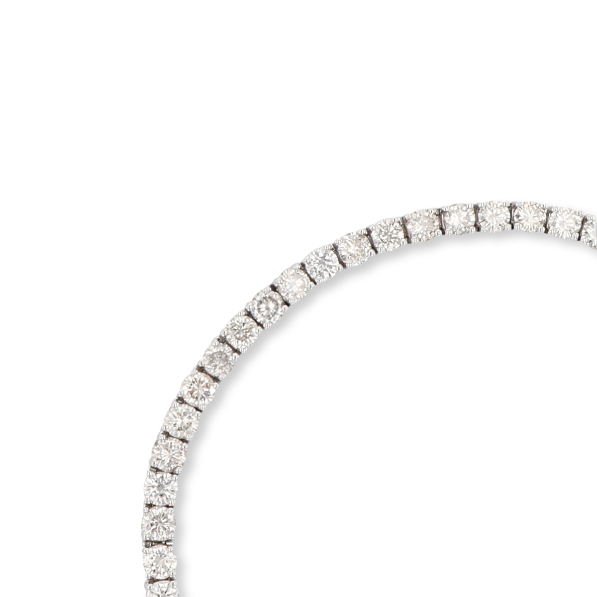 18ct White Gold 5.00cts Diamond Claw Set Tennis Bracelet