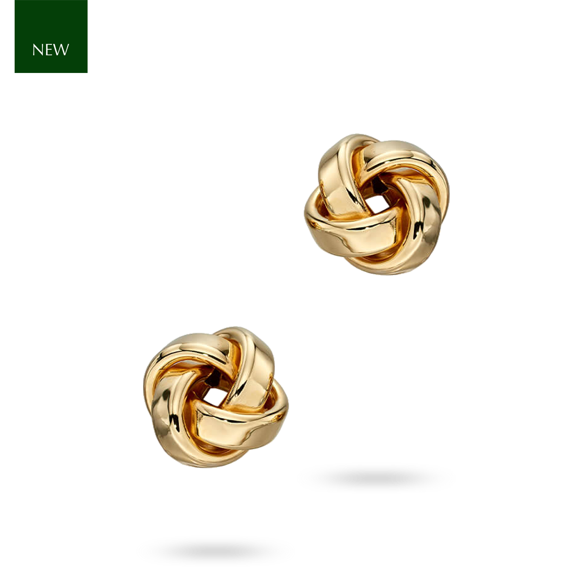 9ct Yellow Gold Knot Stud Earrings
