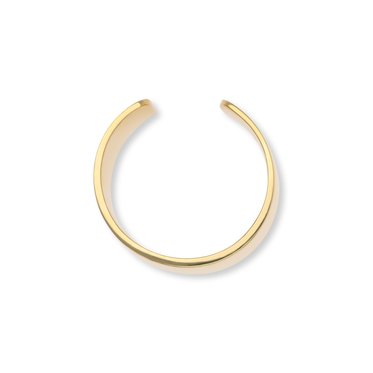 9ct Yellow Gold Wide Band Ear Cuff