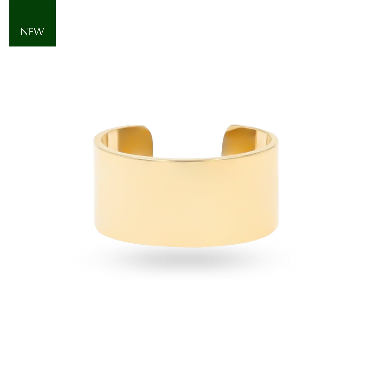 9ct Yellow Gold Wide Band Ear Cuff