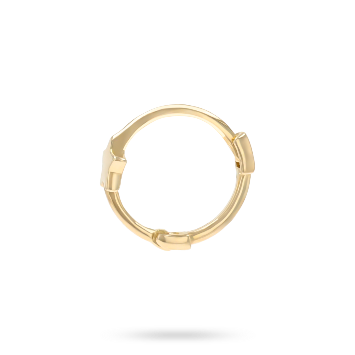 9ct Yellow Gold Star Cartilage Hoop Earring