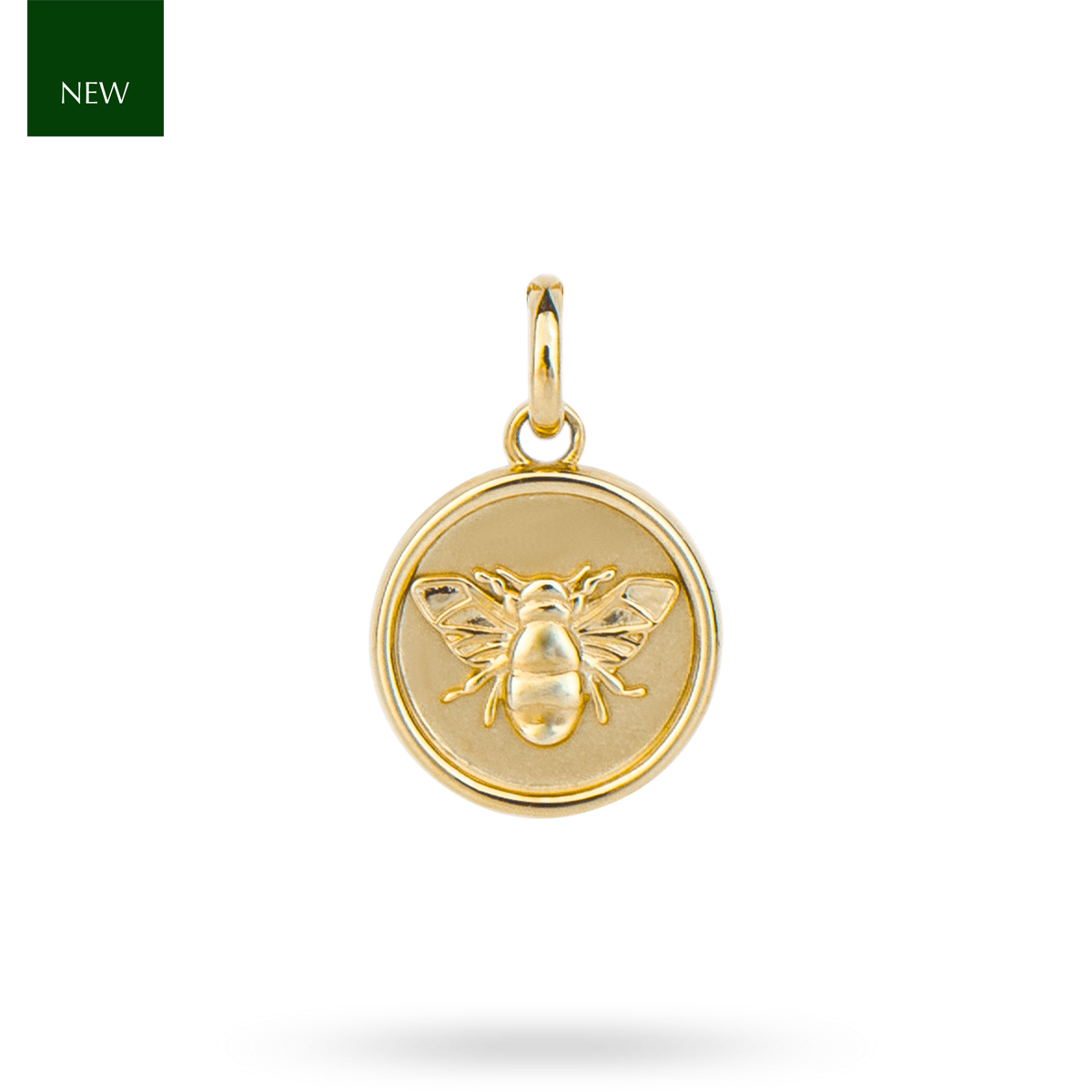 9ct Yellow Gold Bee Medallion Pendant