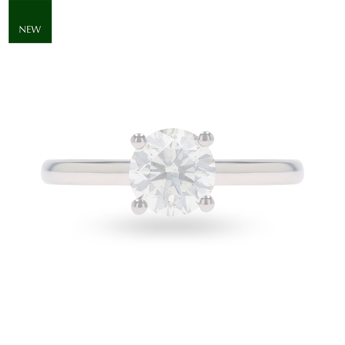 Platinum Round Brilliant Cut Diamond Solitaire 1.50ct Ring