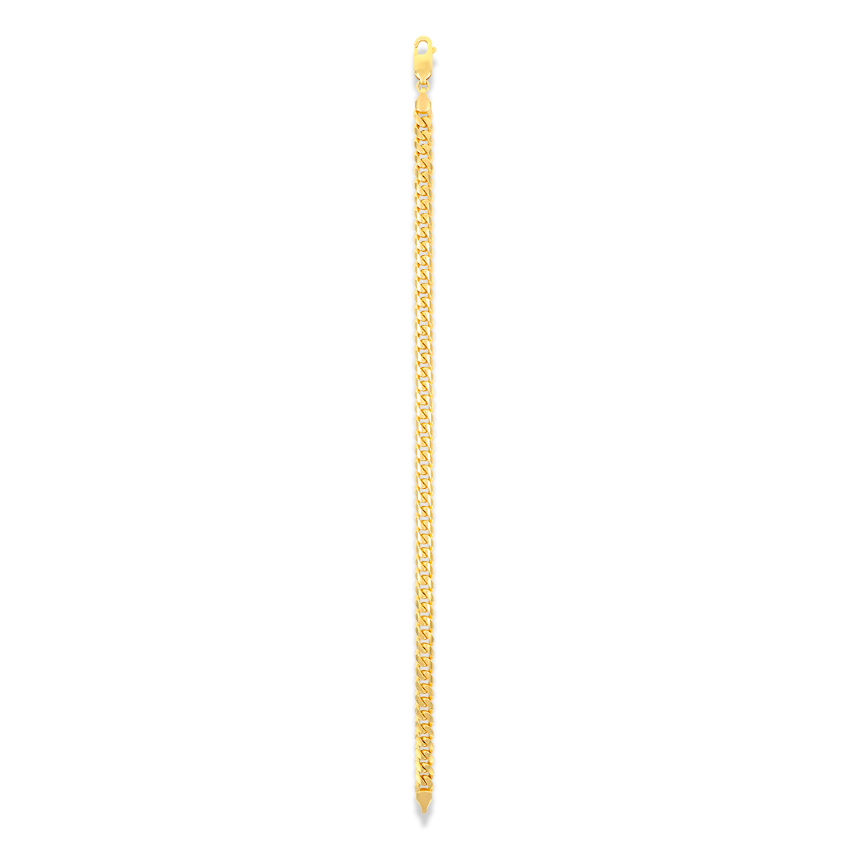9ct Yellow Gold 8.5" Round Cuban Curb Bracelet