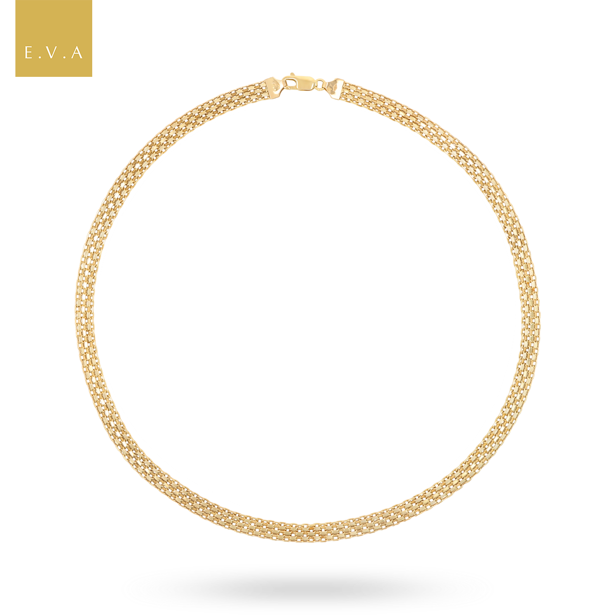 9ct Yellow Gold 18” Diamond Cut Bismark Mesh Necklace