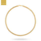 9ct Yellow Gold 18” Diamond Cut Bismark Mesh Necklace