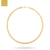9ct Yellow Gold Six Plait Herringbone Necklace