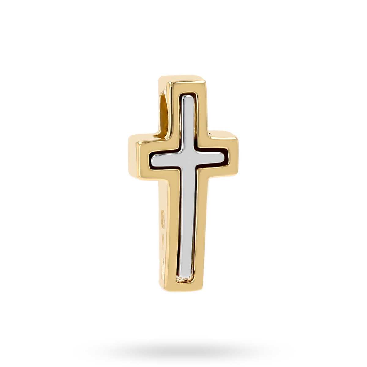 18ct Yellow & White Gold 2 in 1 Cross Pendant