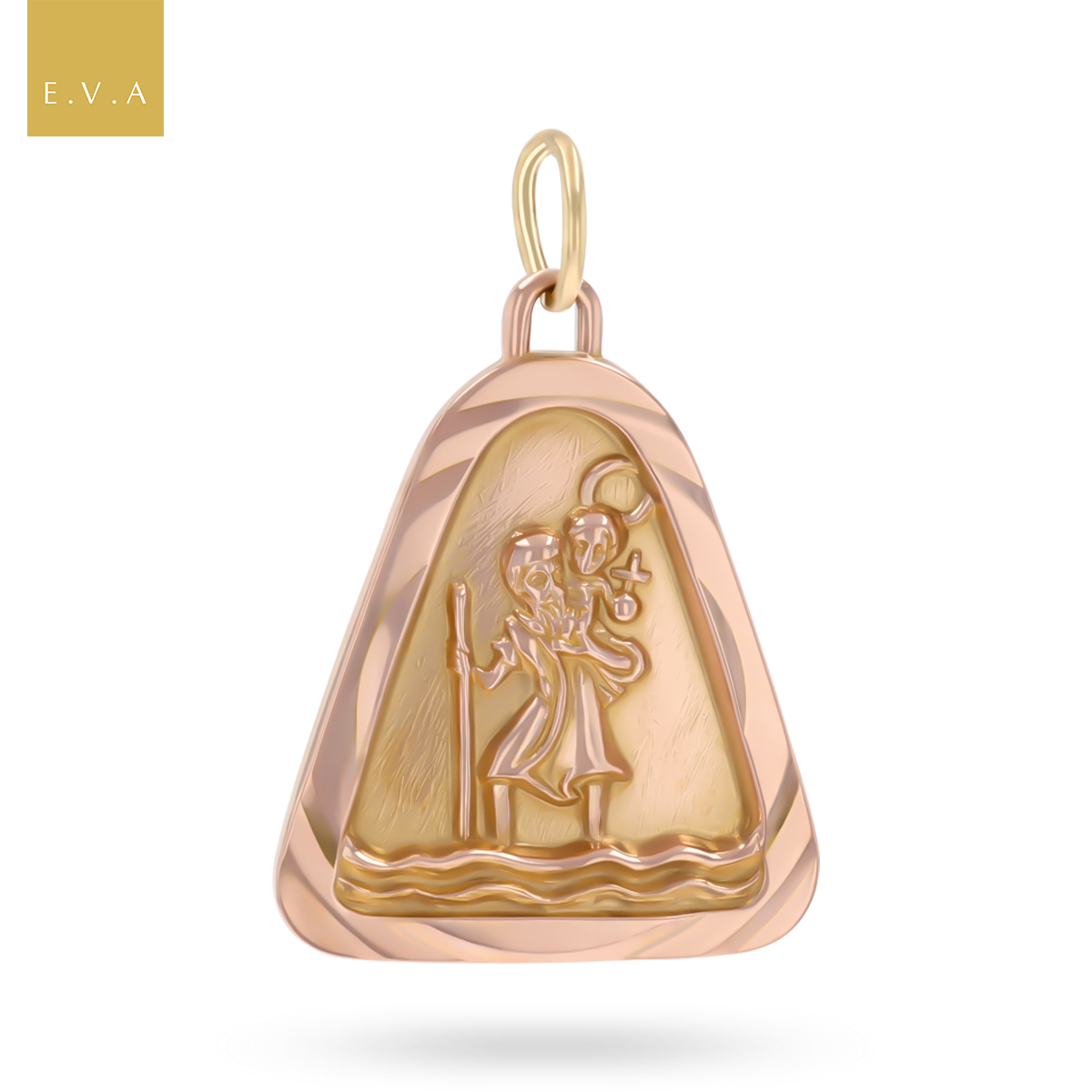 9ct Rose Gold St Christopher Pendant By Georg Jensen