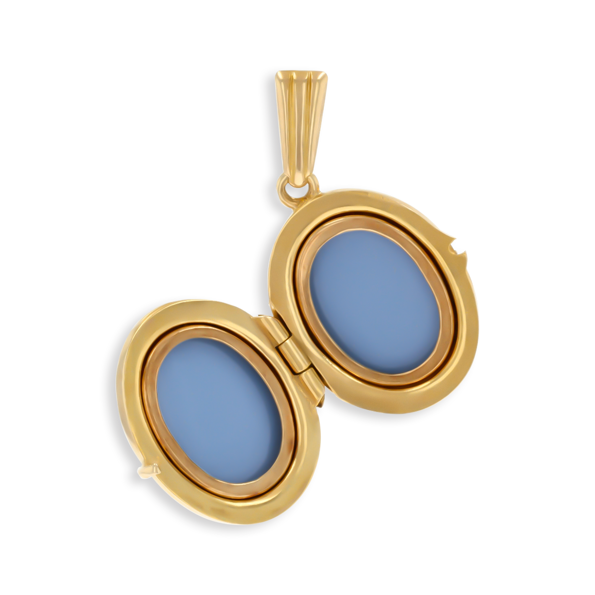 9ct Yellow Gold Small Diamond Cut Oval Locket By Georg Jensen