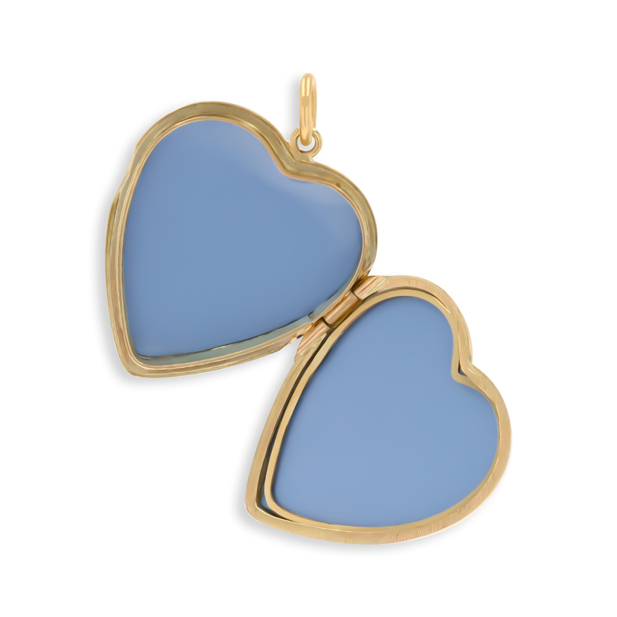 9ct Yellow Gold Half Engraved Heart Shaped Locket