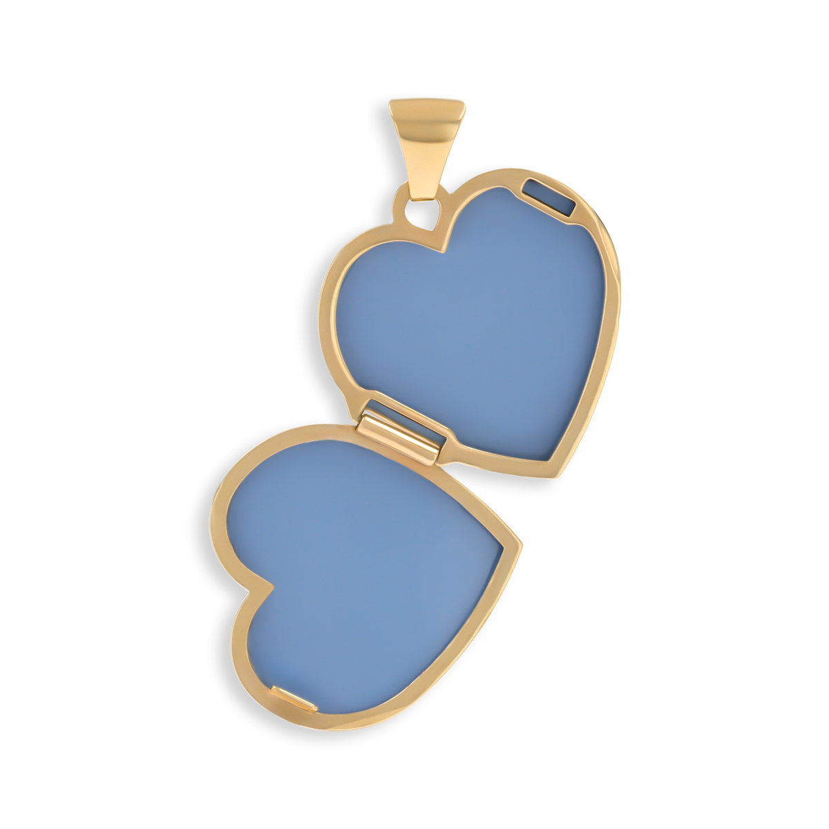 9ct Yellow Gold Heart Shaped Forget-Me-Not Locket