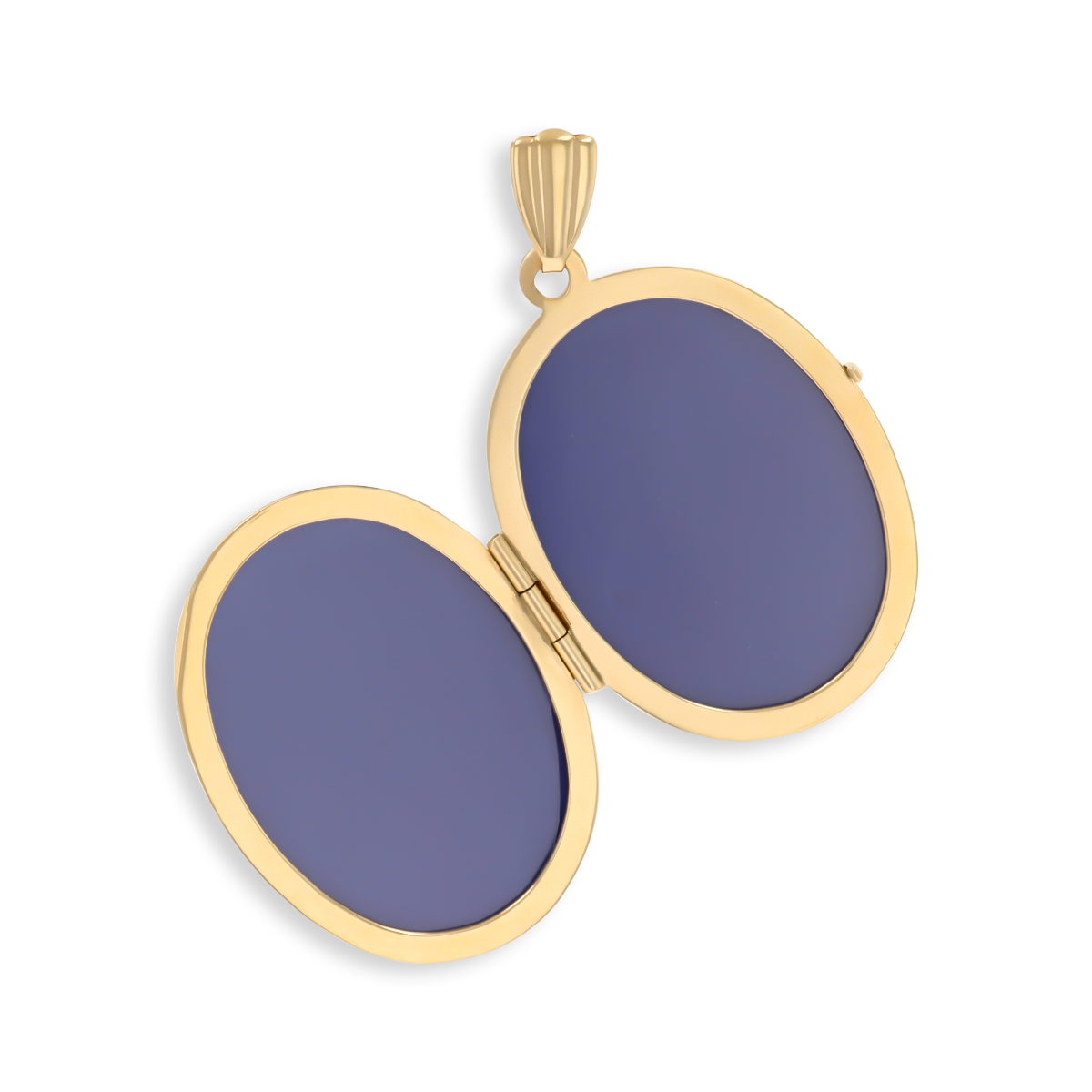 9ct Yellow Gold Oval Shaped Floral Engraved Satin Locket