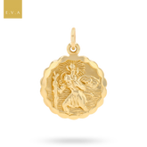 9ct Yellow Gold Double Sided St Christopher Pendant By Georg Jensen