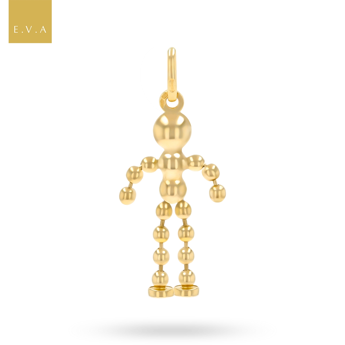9ct Yellow Gold Corn Boy Dolly Moveable Pendant