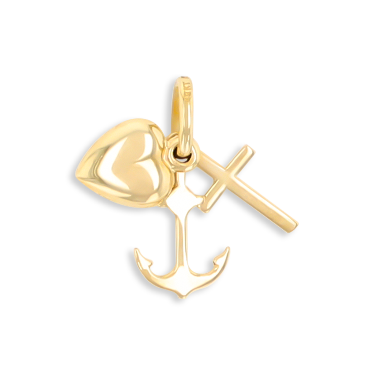 9ct Yellow Gold Faith, Hope & Charity Pendant