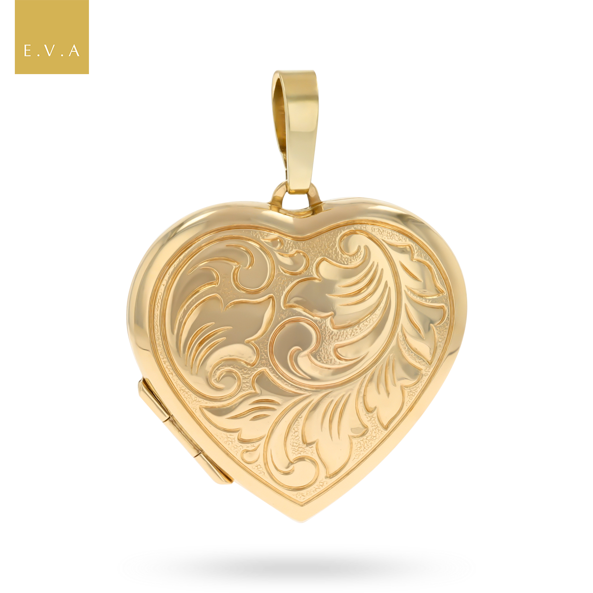 9ct Yellow Gold Large Heart Shaped Locket