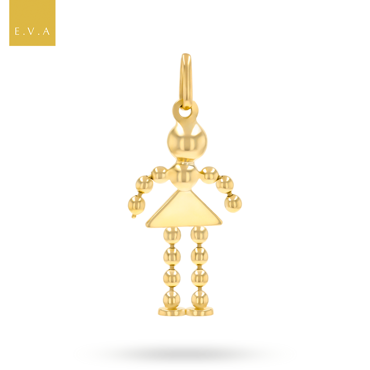 9ct Yellow Gold Corn Dolly Moveable Pendant