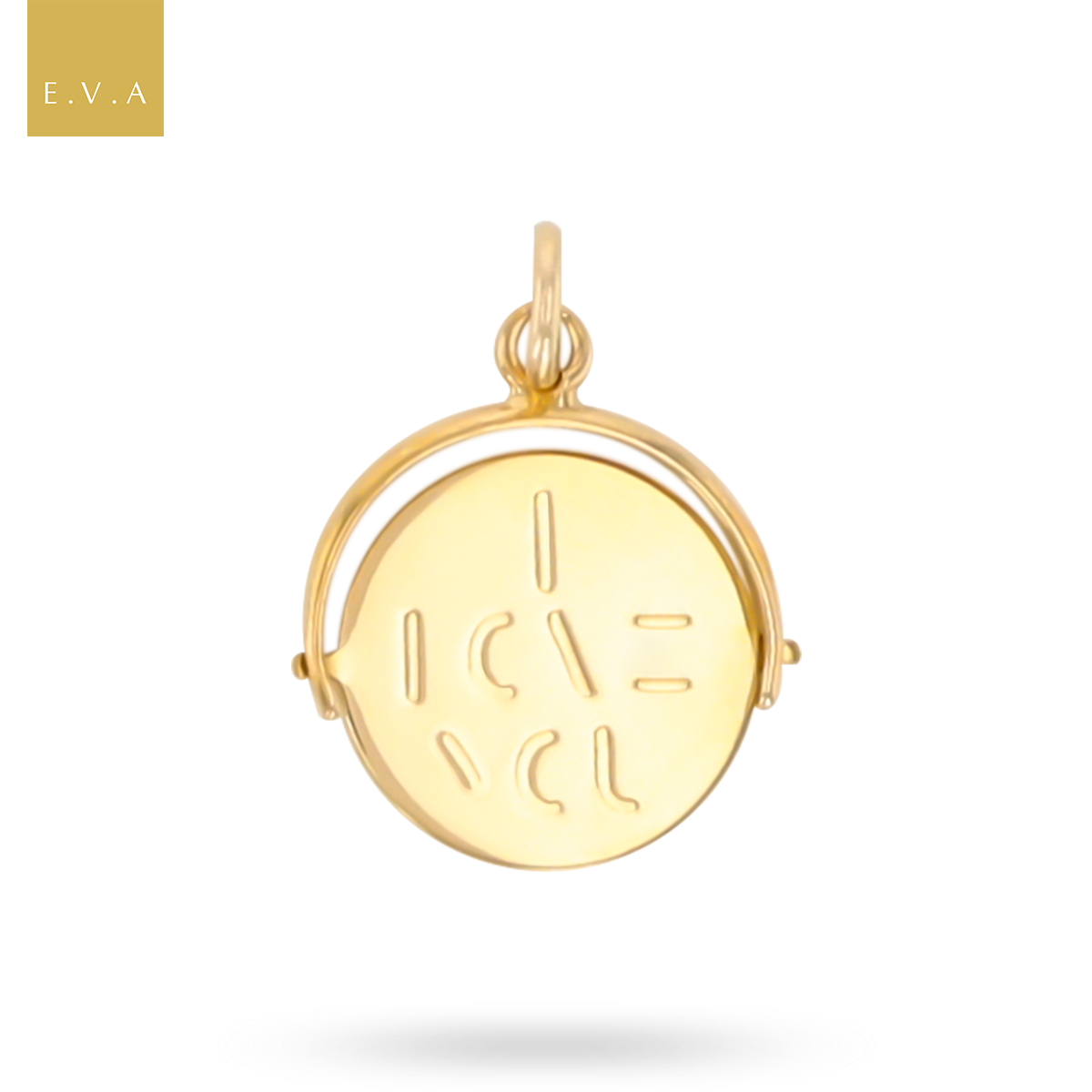 9ct Yellow Gold I Love You Spinner Pendant