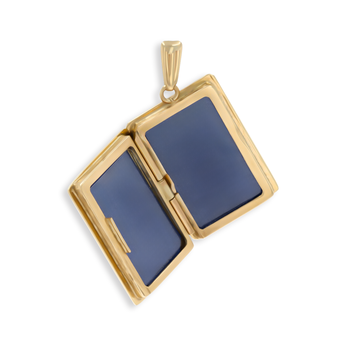 9ct Yellow Gold Rectangle Engraved Foliate Scroll Locket