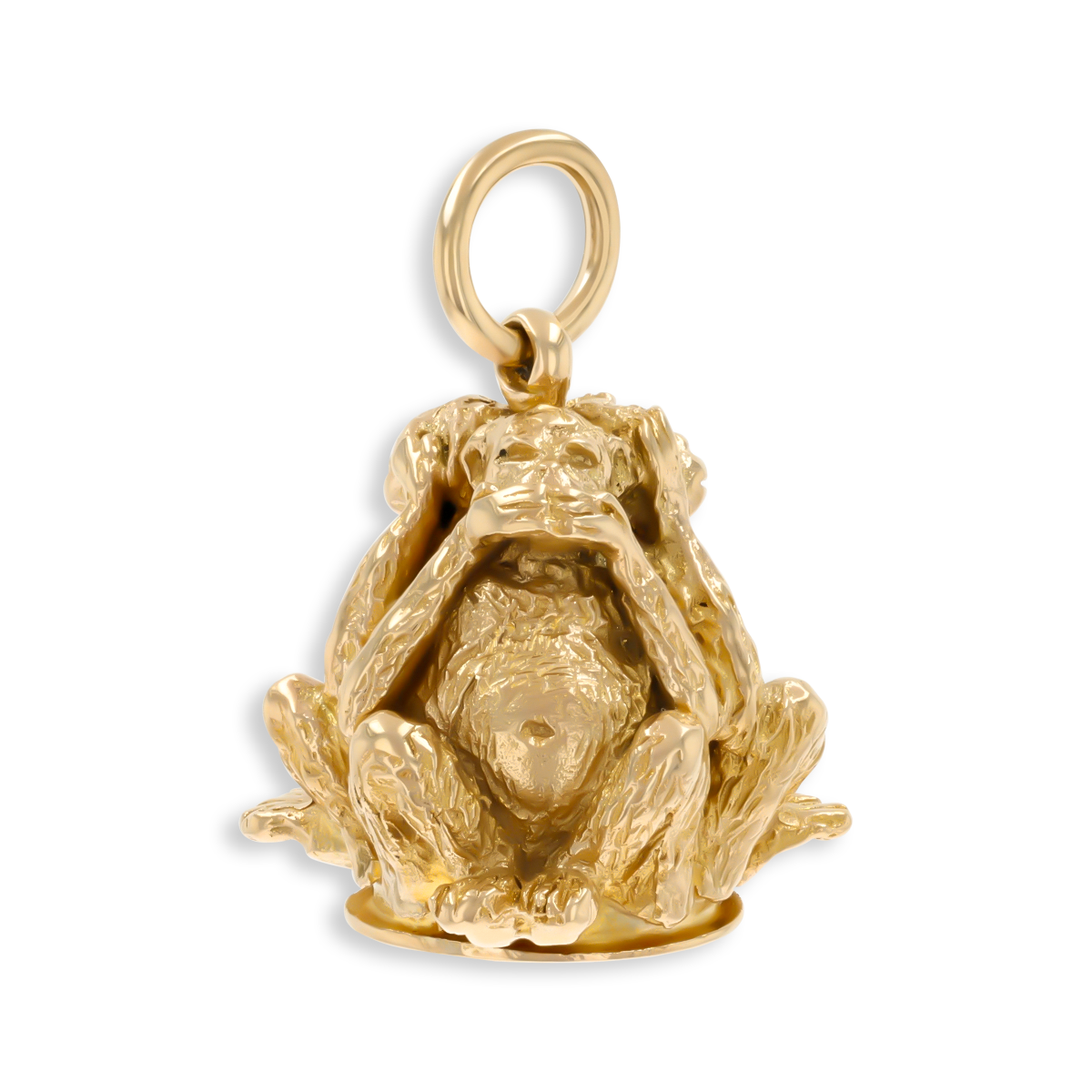 9ct Yellow Gold Three Wise Monkeys Pendant
