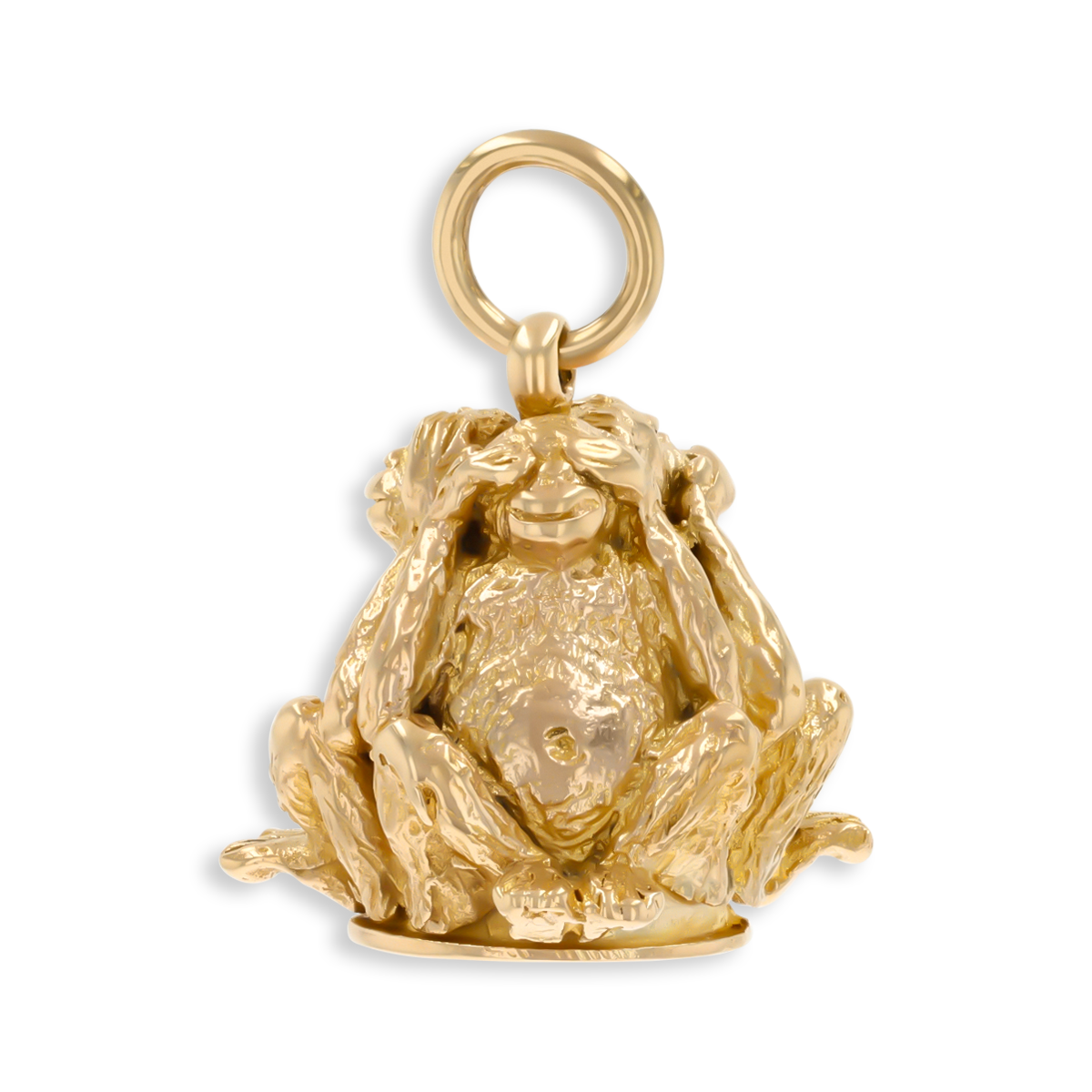 9ct Yellow Gold Three Wise Monkeys Pendant