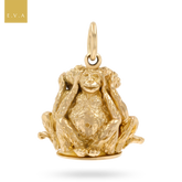 9ct Yellow Gold Three Wise Monkeys Pendant